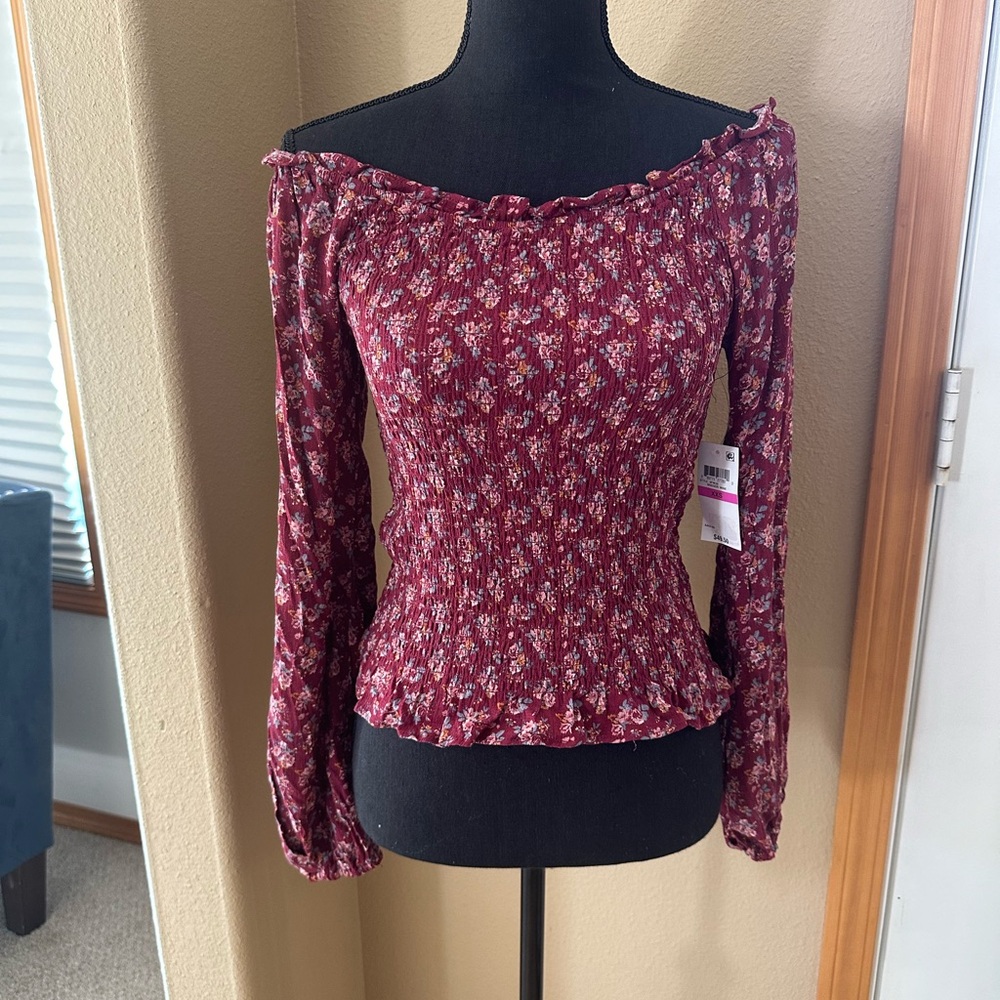 American Rag smocked floral top